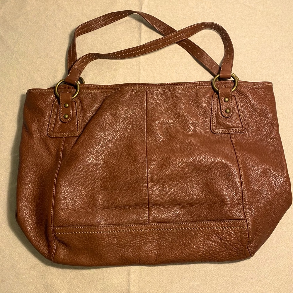 The SAK brown leather satchel